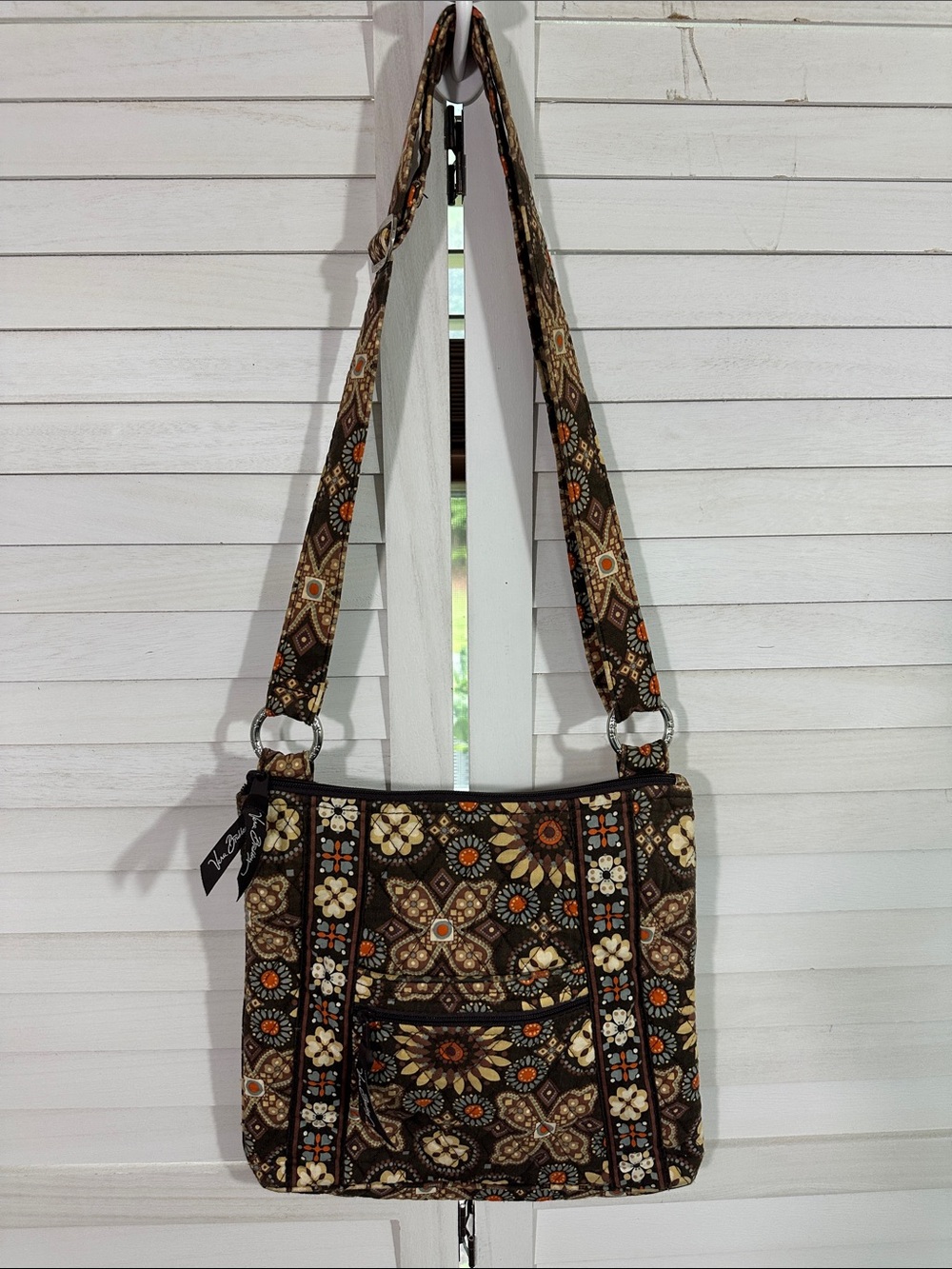 Vera Bradley Hipster Crossbody Bag Canyon (2012) Floral Quilted